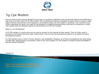 5g Cpe Modem