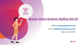 Beauty Salons Business Mailing Lists UK