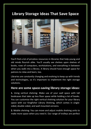Library Storage Ideas That Save Space