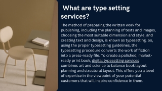 Digital Typesetting Services