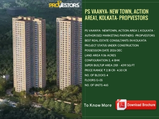 Ps Vaanya- New Town, Action Area1, Kolkata- Propvestors