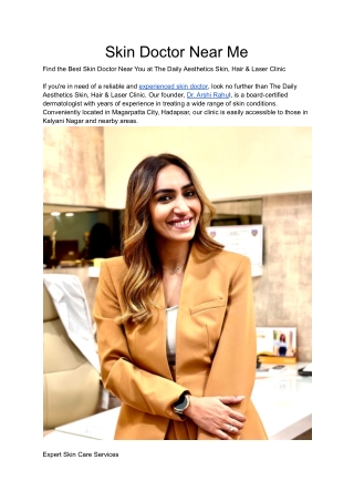 Skin Doctor Near Me