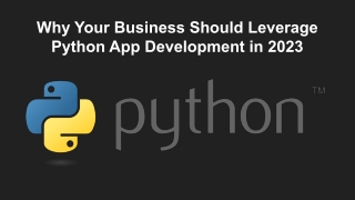 Why Your Business Should Leverage Python App Development in 2023