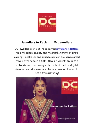 Jewellers in Ratlam | Dc Jewellers