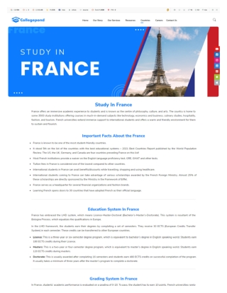 Study in FRANCE 2023 Colleges, Fees, Cost, Scholarships and VISA