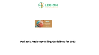 Pediatric Audiology Billing Guidelines for 2023