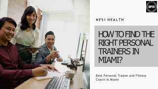 How to Find the Right Personal Trainers in Miami?