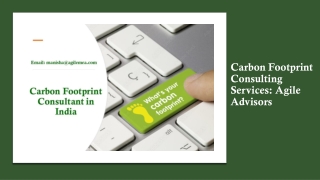 Carbon Footprint Consulting Services: Agile Advisors