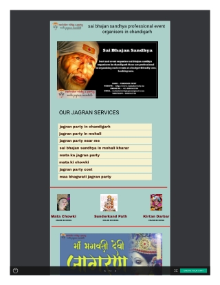 sai bhajan sandhya professional event organisers in chandigarh