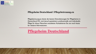 Pflegeheim Deutschland  Pflegebetreuung.eu