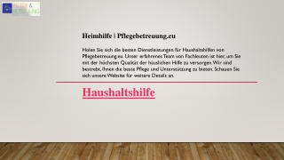 Heimhilfe  Pflegebetreuung.eu