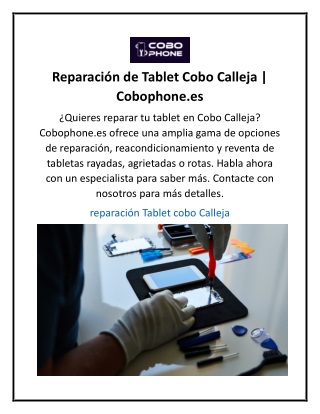 Reparación de Tablet Cobo Calleja  Cobophone.es