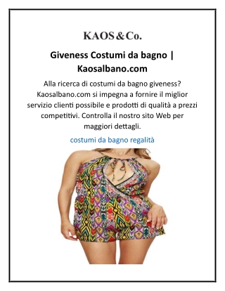 Giveness Costumi da bagno  Kaosalbano.com