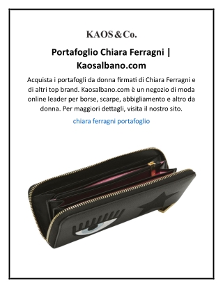 Portafoglio Chiara Ferragni  Kaosalbano.com