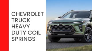 Chevrolet Truck Heavy Duty Coil Springs