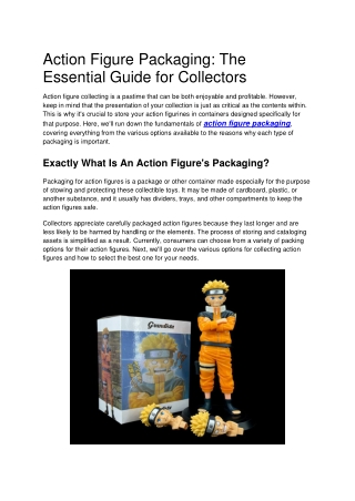 Action Figure Packaging: The Essential Guide for Collectors