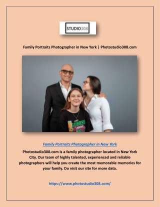 Family Portraits Photographer in New York | Photostudio308.com