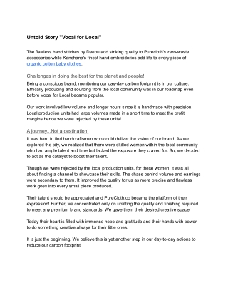 Untold Story Vocal for Local