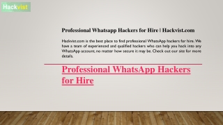 Professional Whatsapp Hackers for Hire  Hackvist.com