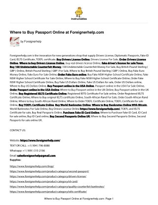 Where to Buy Passport online at foreignerhelp.com