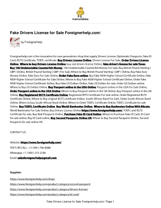 Fake Drivers License For Sale foreignerhelp.com/