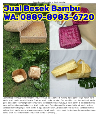 0889•898౩•Ꮾᜪᒿ0 (WA) Grosir Besek Bambu Malang Arti Dari Besek Bambu