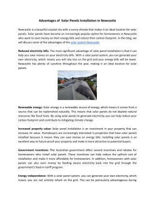 Advantages-of-Solar-Panels-Installation-Newcastle