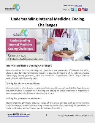 Understanding Internal Medicine Coding Challenges