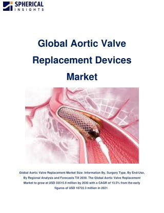 Aortic Valve Replacement Market Size, Growth, Analysis Forecast 2030