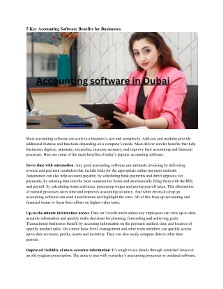 Accounting software in Dubai