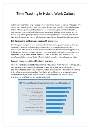 Time Tracking In Hybrid Work Culture