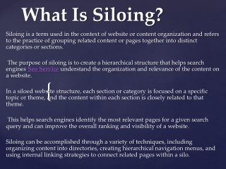 What Is Siloing