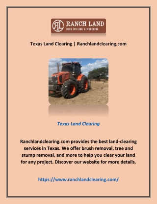 Texas Land Clearing | Ranchlandclearing.com