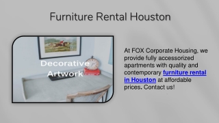 Furniture Rental Houston