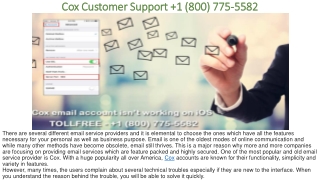 Cox Technical Support