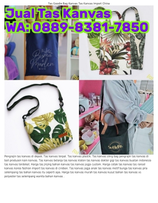 Ö889·8ᣮ8I·785Ö (WA) Tas Ransel Bahan Kanvas Untuk Wanita Konveksi Tas Kanvas Jog