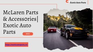 McLaren Parts & Accessories Exotic Auto Parts