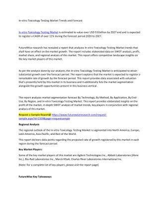 In-vitro Toxicology Testing Market