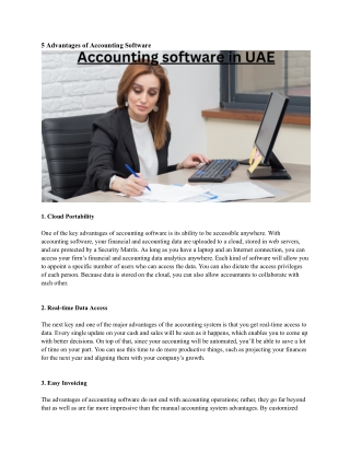 Accounting software in UAE