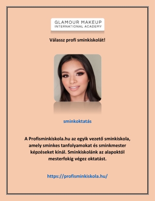 Válassz profi sminkiskolát!