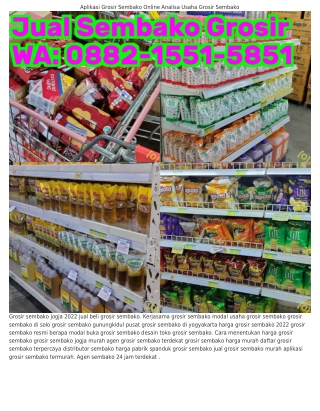 0882·l55l·585l (WA) Grosir Sembako Dan Rokok Agen Grosir Sembako