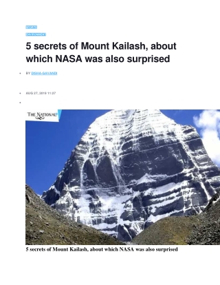 5 secrets of Mount Kailash