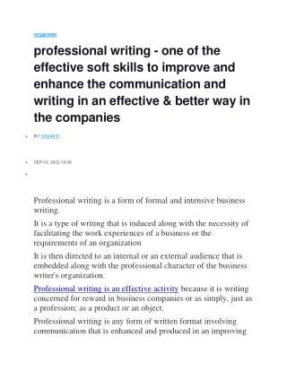 professional writing