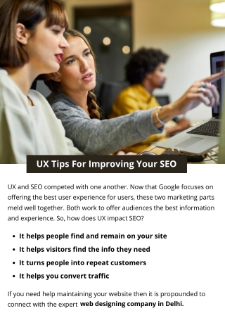 UX Tips For Improving Your SEO