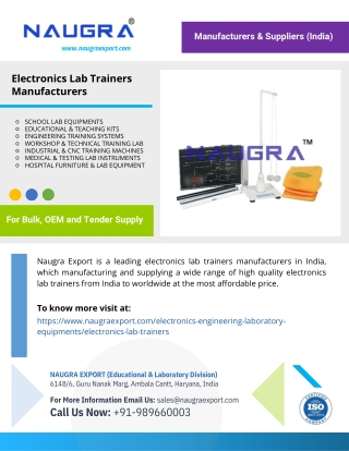 Electronics Lab Trainers Manufacturers