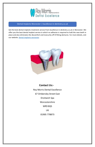 Dental Implants Worcester | Excellence-in-dentistry.co.uk