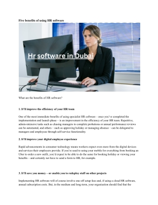 Hr software in Dubai