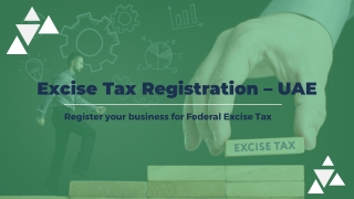 Excise Tax Registration UAE
