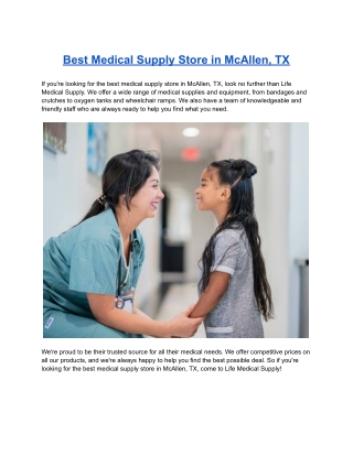 Best Medical Supply Store in McAllen, TX