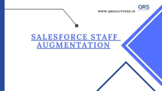 Salesforce Staff Augmentation Services | QR Solutions Pvt Ltd